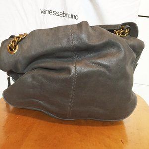 Vanessa Bruno Grey Leather Shoulder Bag